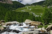 27 Il fragoroso torrente scende  a distenderesi tra i meandri della piana